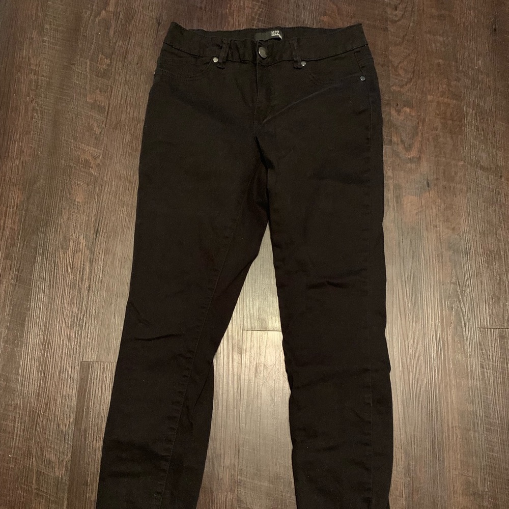 NWOT Black Pants 1822 Jeans High Rise Juniors 8
